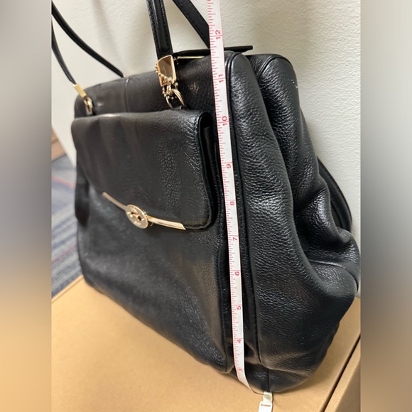 Coach Large Black Tote Pebble Leather - Picture 12 of 16